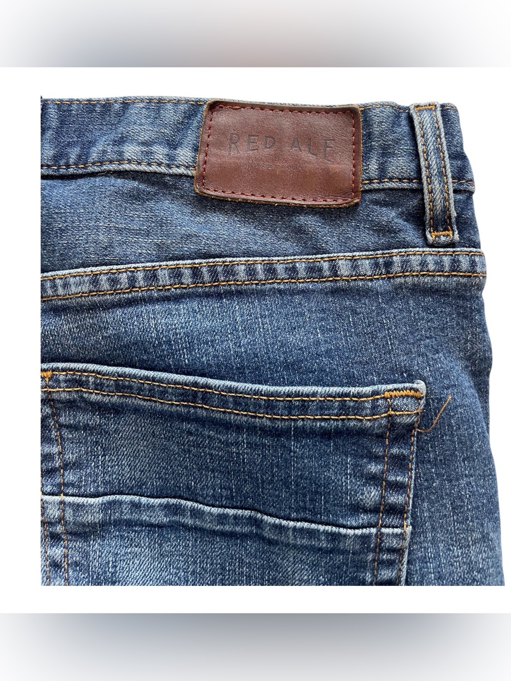 Red Ale Men's Blue Denim Stretch Slim Jeans, 32x30 - Picture 3 of 8